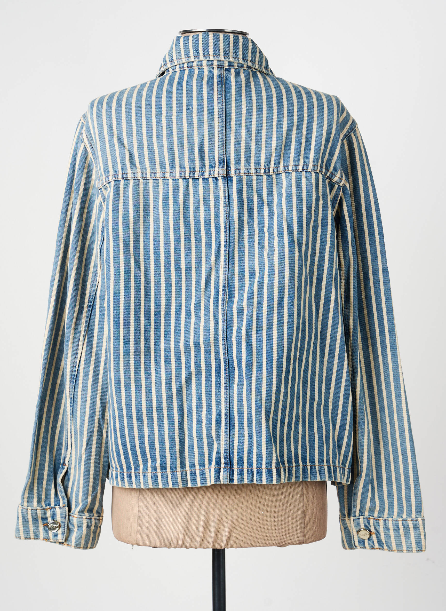 Veste casual poignets boutonnés avec fente bleu GANNI femme