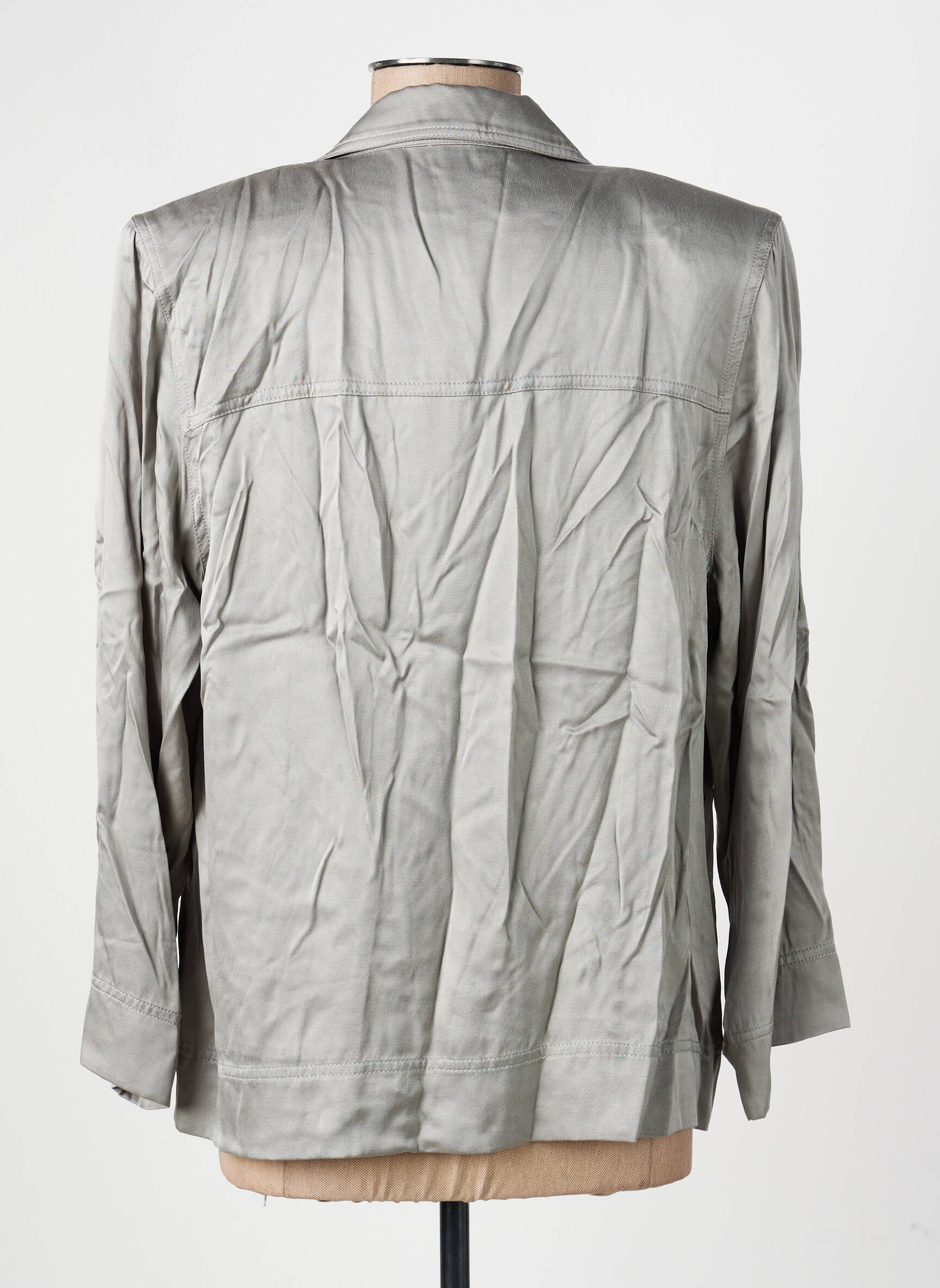 Blazer fermeture boutonnée sur le devant gris GANNI femme