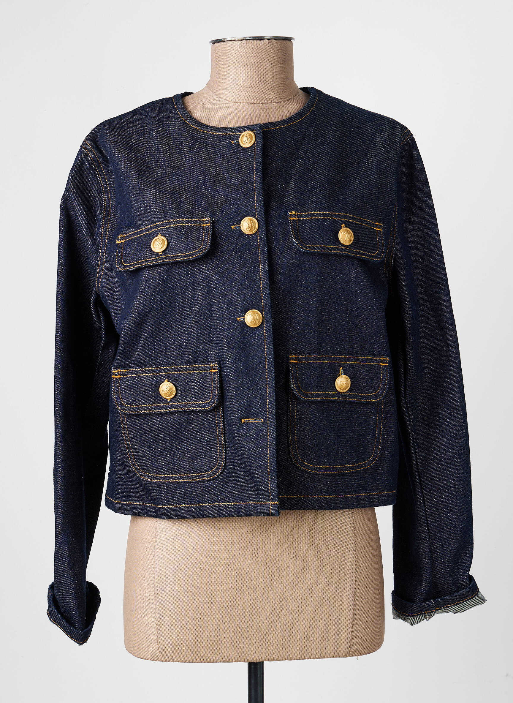 Veste casual col rond bleu VANESSA BRUNO femme