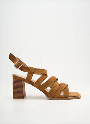 Sandales/nu pieds fermeture boucle(s) talon de 7 à 9cm marron VANESSA WU femme