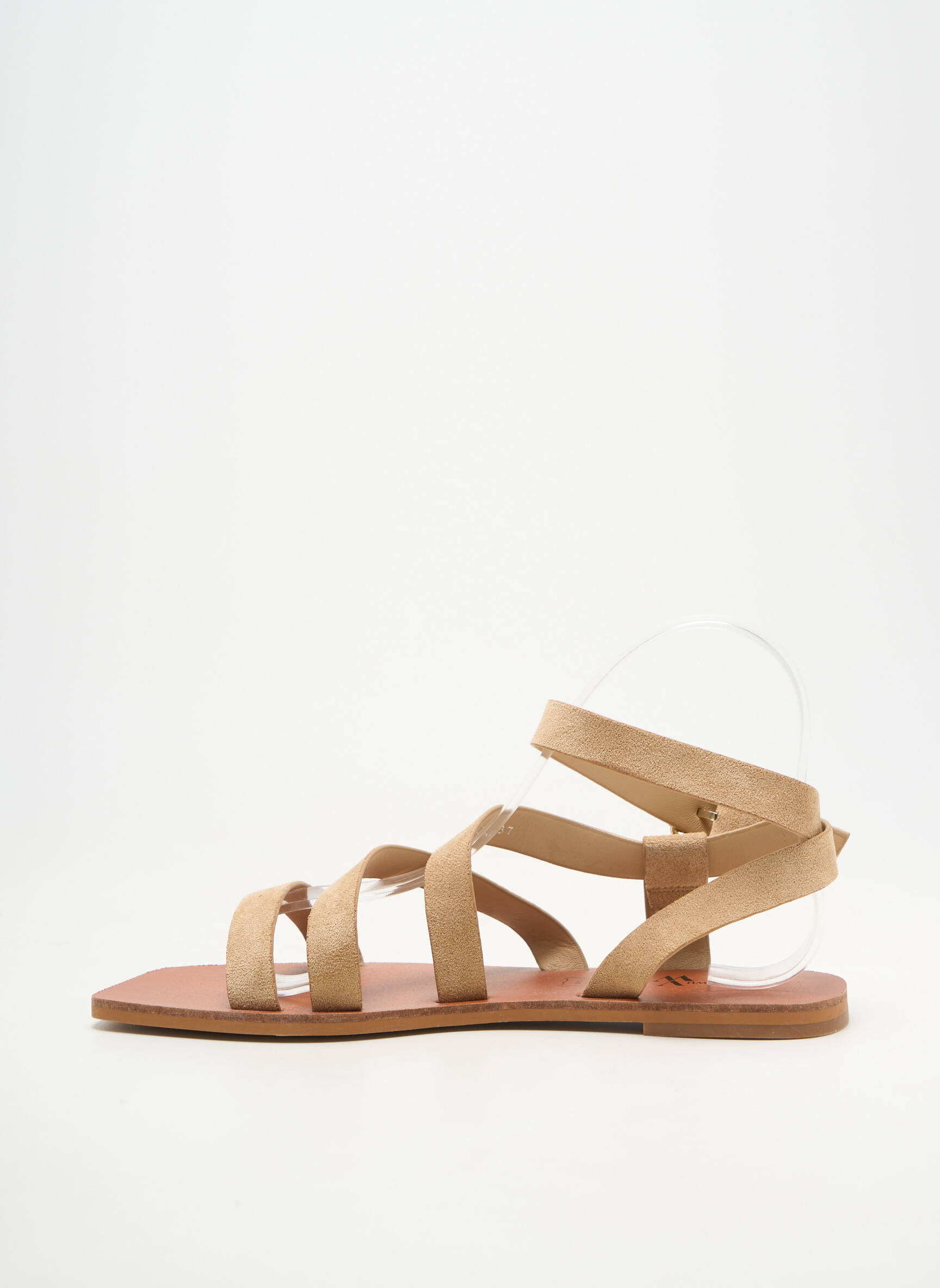 Sandales/nu pieds chiquet talon plat jusqu'à 3cm beige VANESSA WU femme