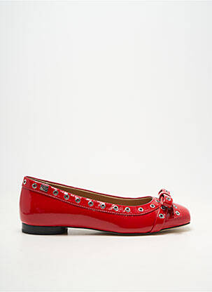 Ballerines tissage vernis talon plat jusqu'à 3cm rouge GANNI femme