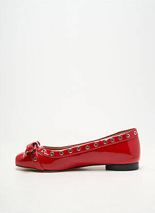 Ballerines tissage vernis talon plat jusqu'à 3cm rouge GANNI femme