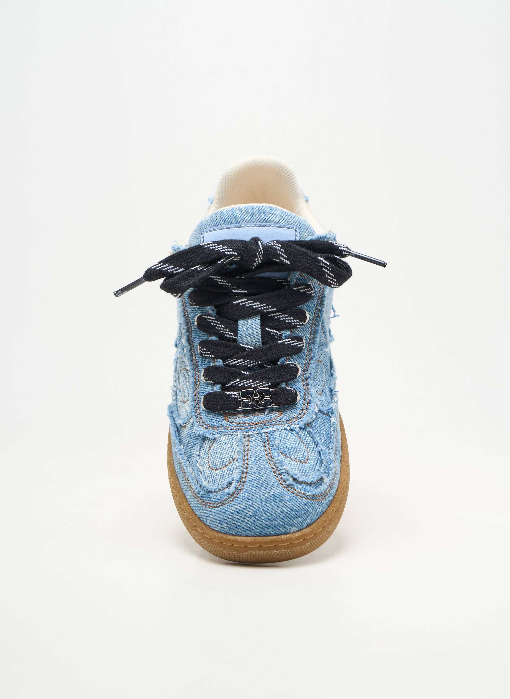Baskets bout rond talon plat jusqu'à 3cm bleu GANNI femme