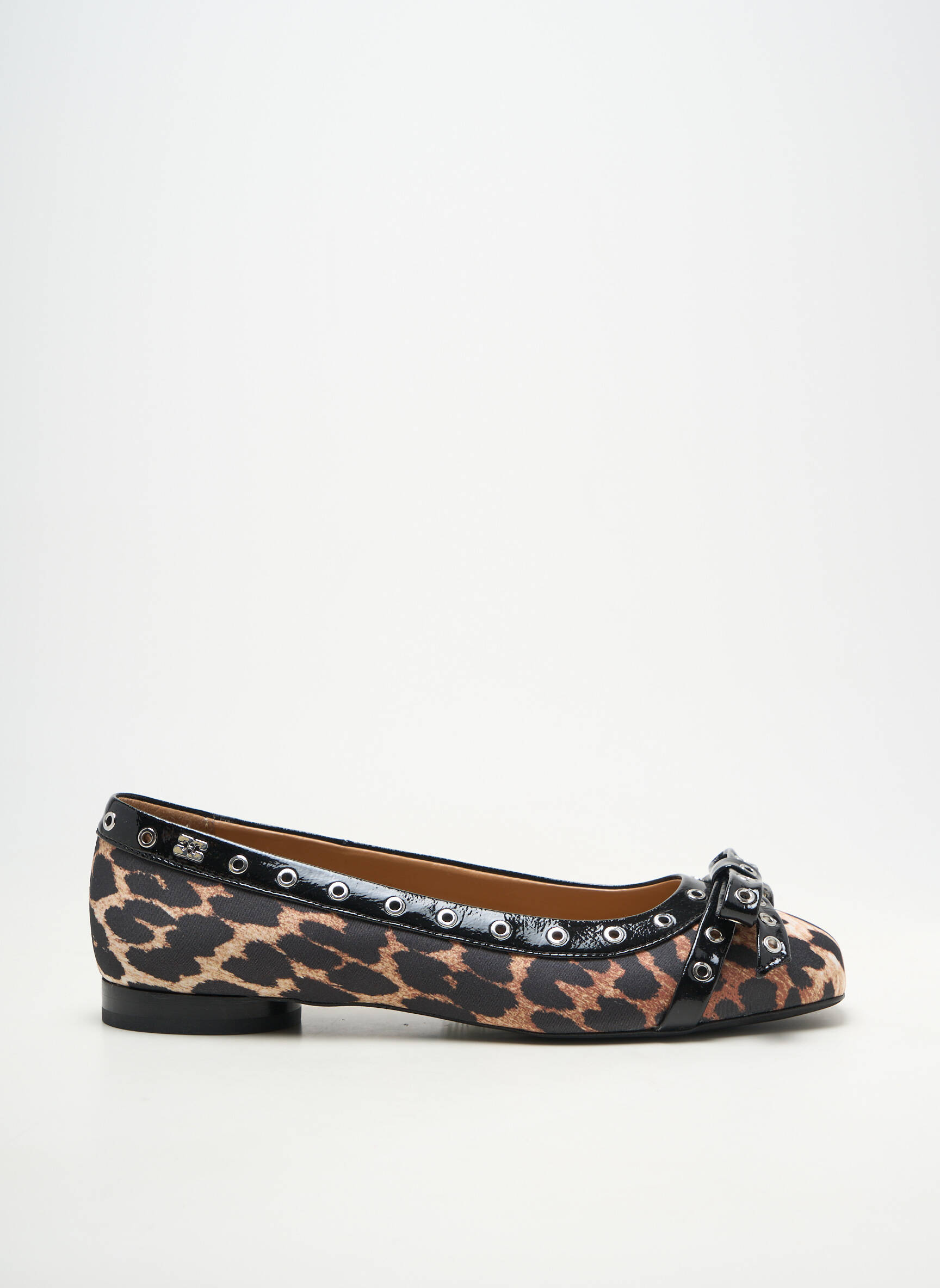 Ballerines matière lisse talon plat jusqu'à 3cm noir GANNI femme