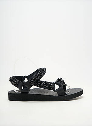 Sandales/nu pieds bout ouvert talon plat jusqu'à 3cm noir ARIZONA LOVE femme