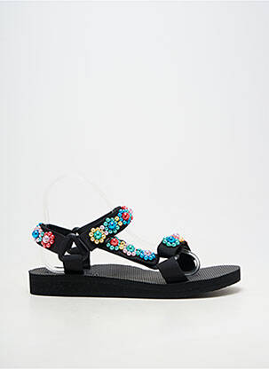 Sandales/nu pieds bout ouvert talon plat jusqu'à 3cm noir ARIZONA LOVE femme