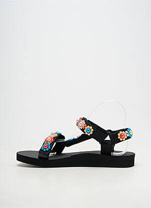 Sandales/nu pieds bout ouvert talon plat jusqu'à 3cm noir ARIZONA LOVE femme