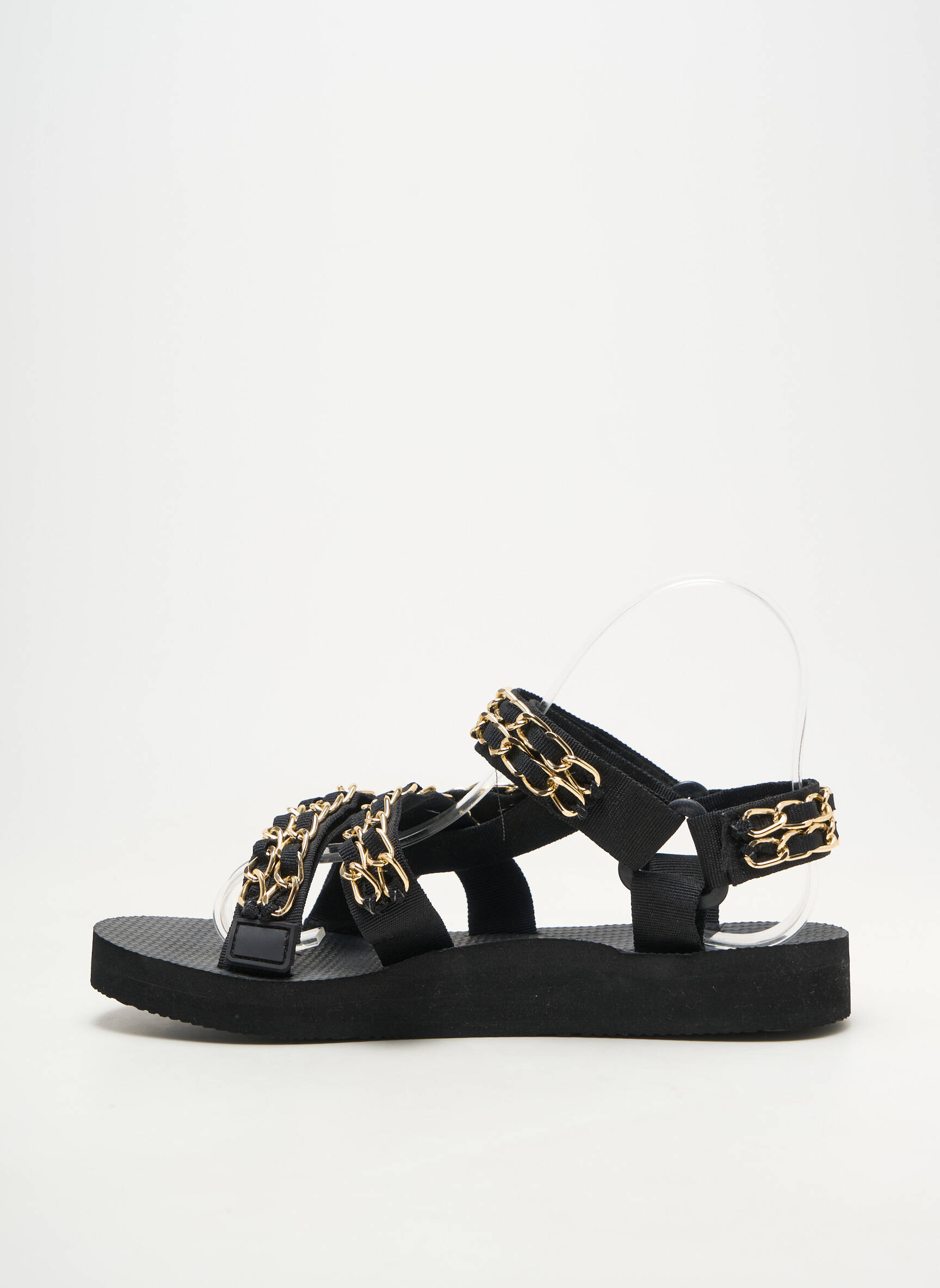 Sandales/nu pieds bout ouvert talon plat jusqu'à 3cm noir ARIZONA LOVE femme