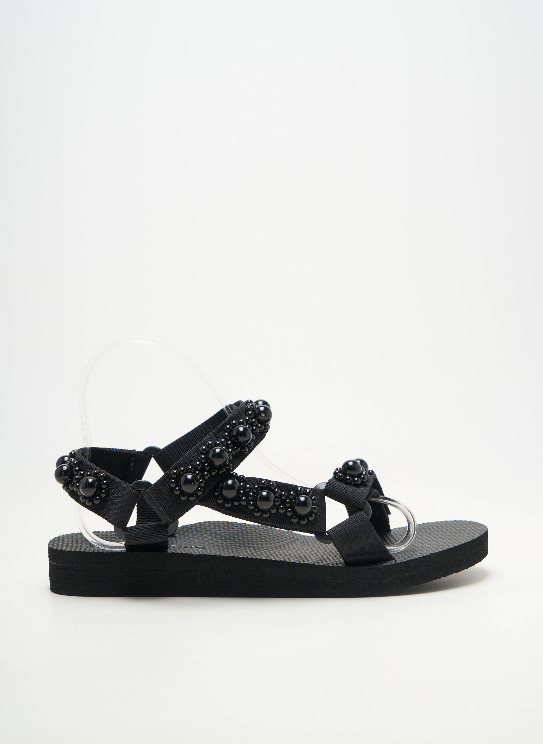 Sandales/nu pieds bout ouvert talon plat jusqu'à 3cm noir ARIZONA LOVE femme