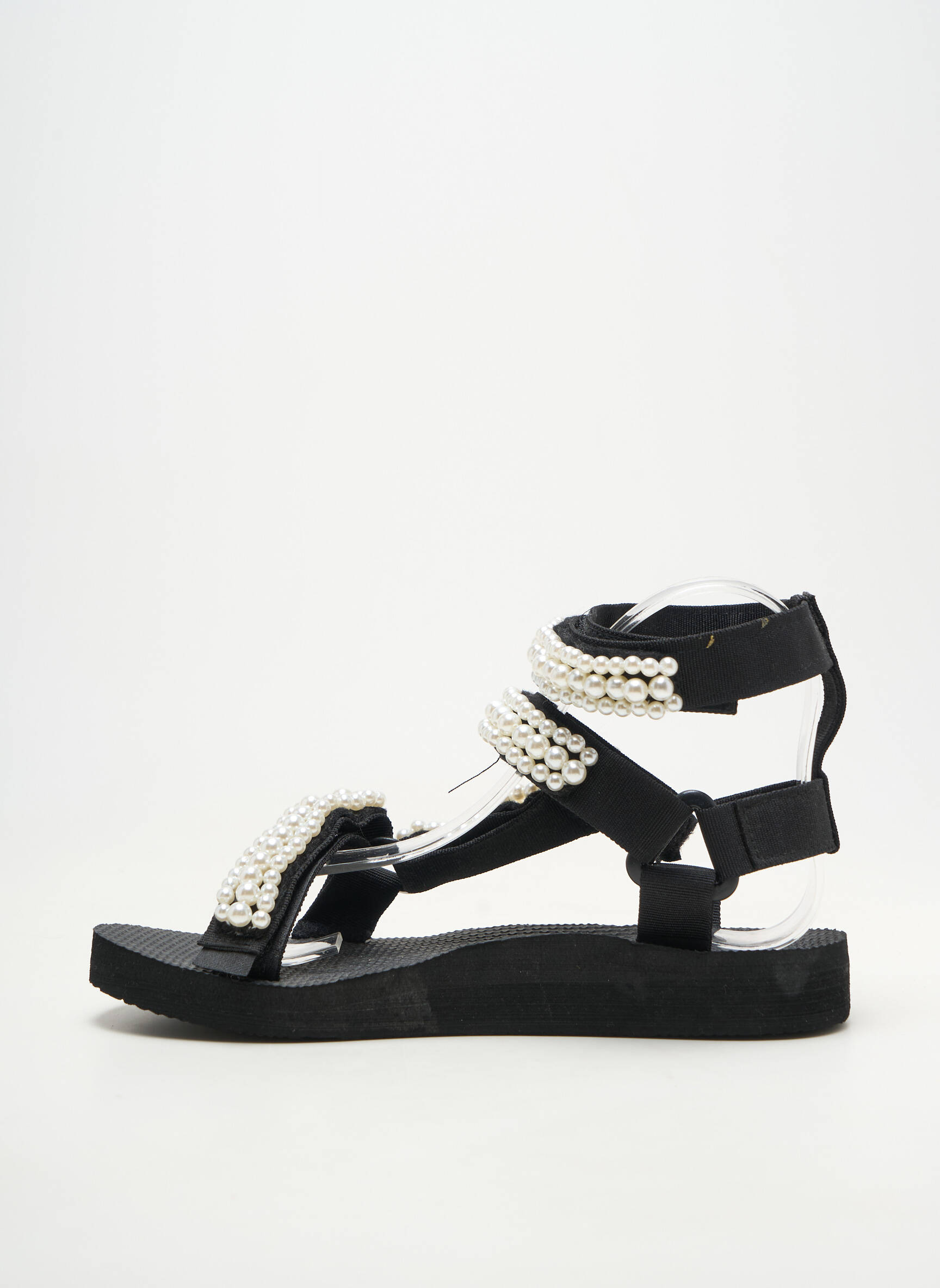 Sandales/nu pieds bout ouvert talon plat jusqu'à 3cm noir ARIZONA LOVE femme