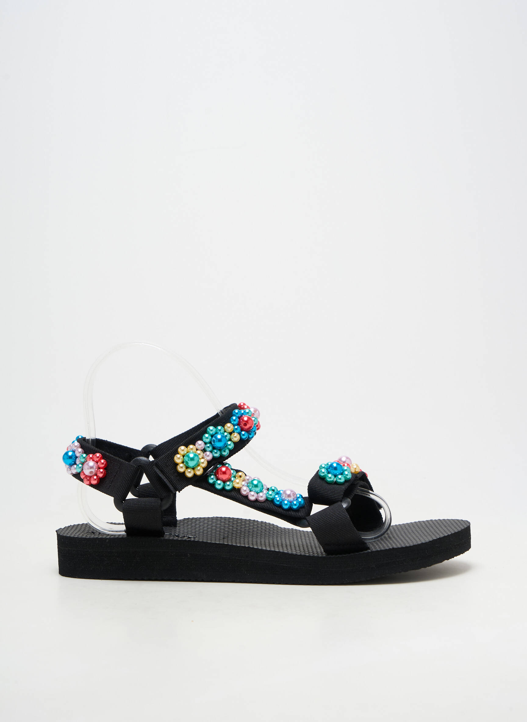 Sandales/nu pieds bout ouvert talon plat jusqu'à 3cm noir ARIZONA LOVE femme