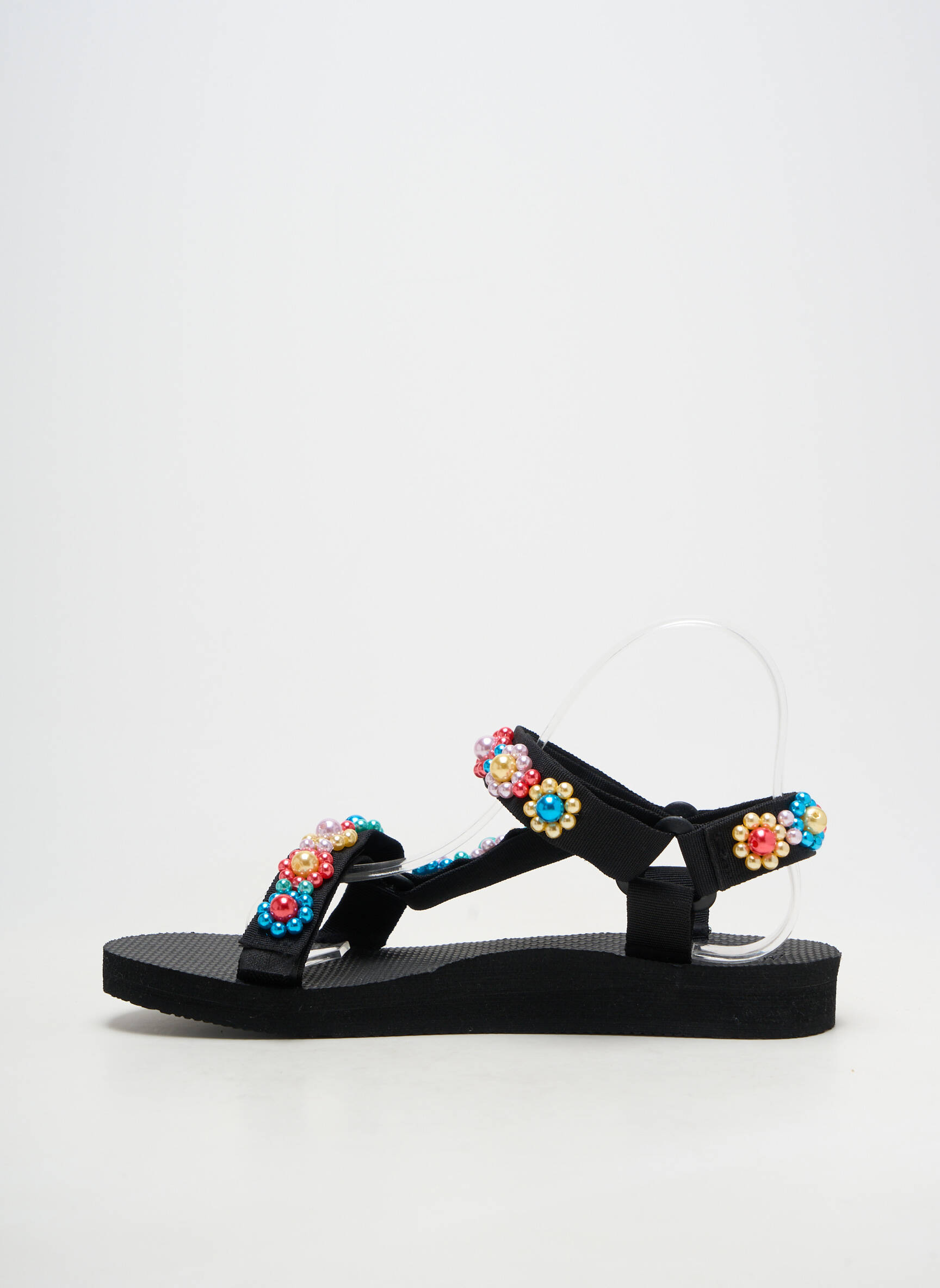 Sandales/nu pieds bout ouvert talon plat jusqu'à 3cm noir ARIZONA LOVE femme