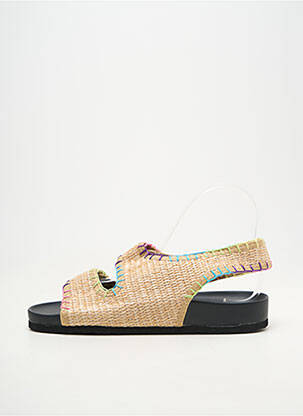 Sandales/nu pieds bout ouvert talon plat jusqu'à 3cm beige ARIZONA LOVE femme