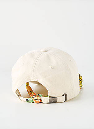 Casquette fermeture pressionnée beige ONE TEE femme