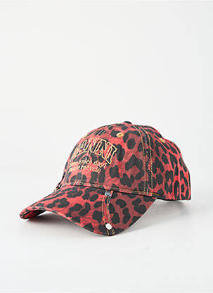Casquette fermeture pressionnée rouge GANNI femme