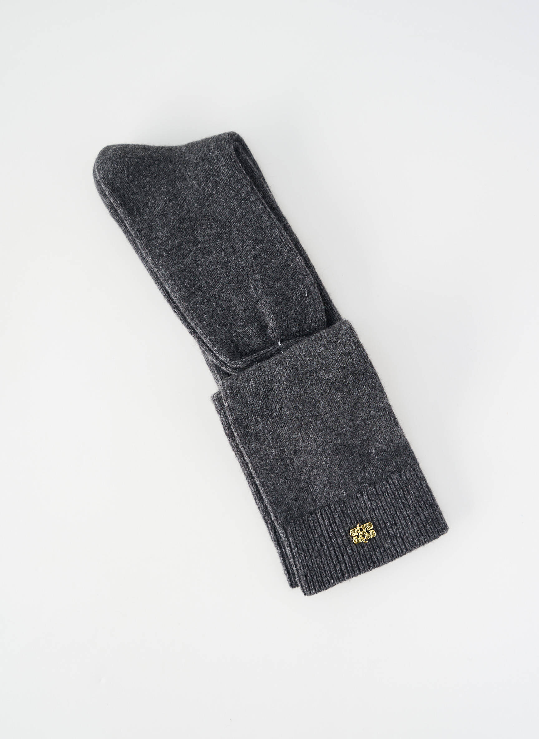 Chaussettes stretch gris GANNI femme