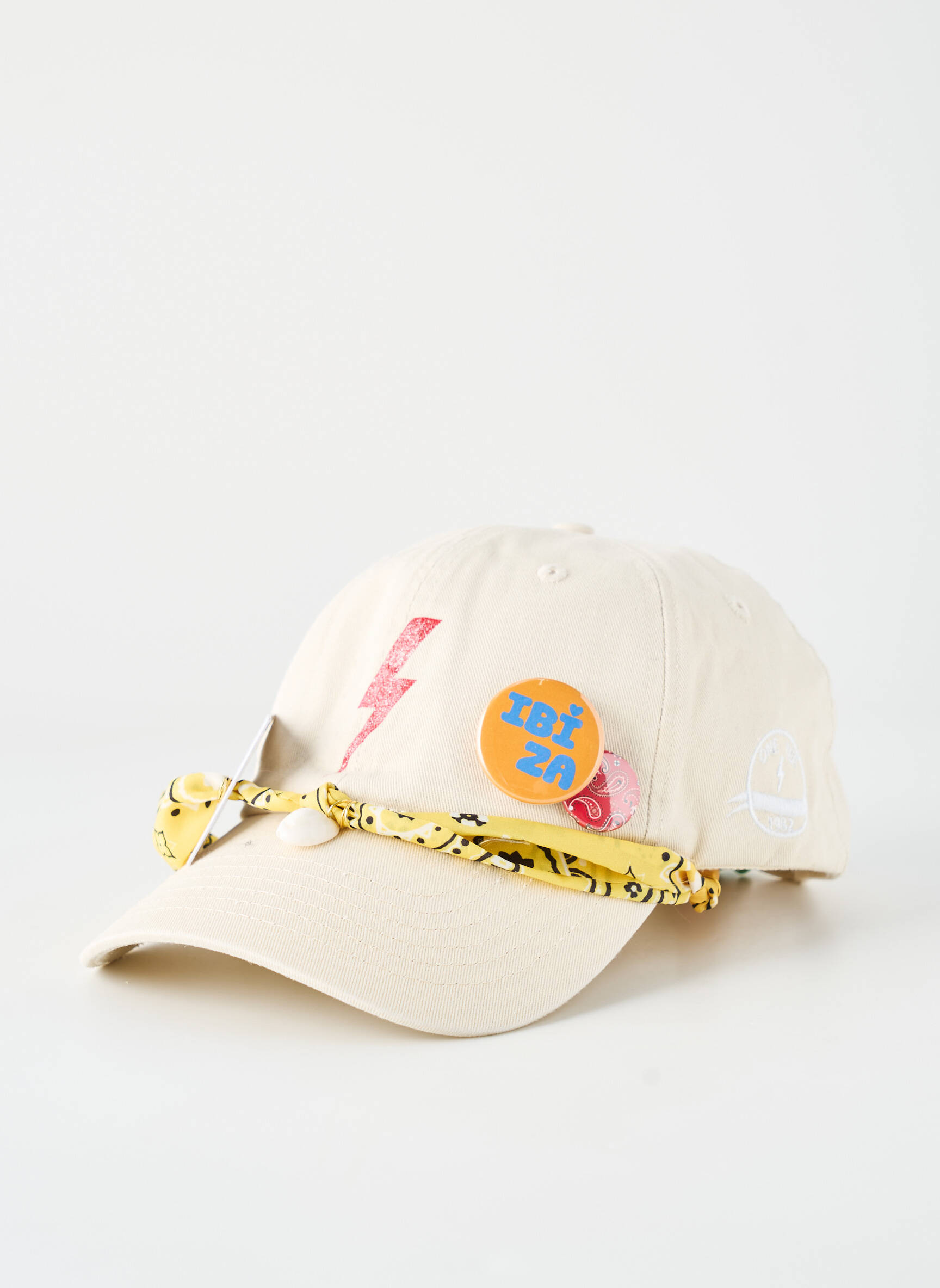 Casquette fermeture pressionnée beige ONE TEE femme
