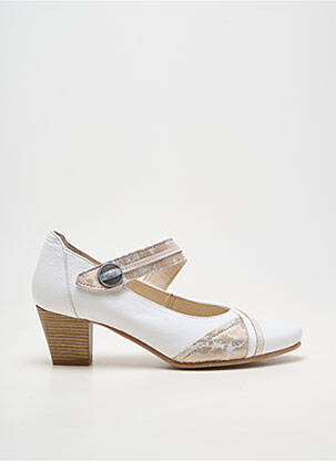Escarpins matière lisse talon de 4 à 6cm blanc OTTILIA femme