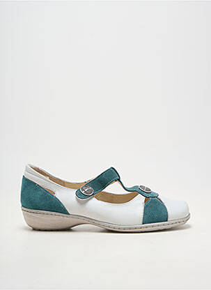 Ballerines fermeture scratch talon plat jusqu'à 3cm vert OTTILIA femme