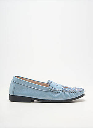 Mocassins matière lisse talon plat jusqu'à 3cm bleu OTTILIA femme