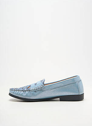 Mocassins matière lisse talon plat jusqu'à 3cm bleu OTTILIA femme