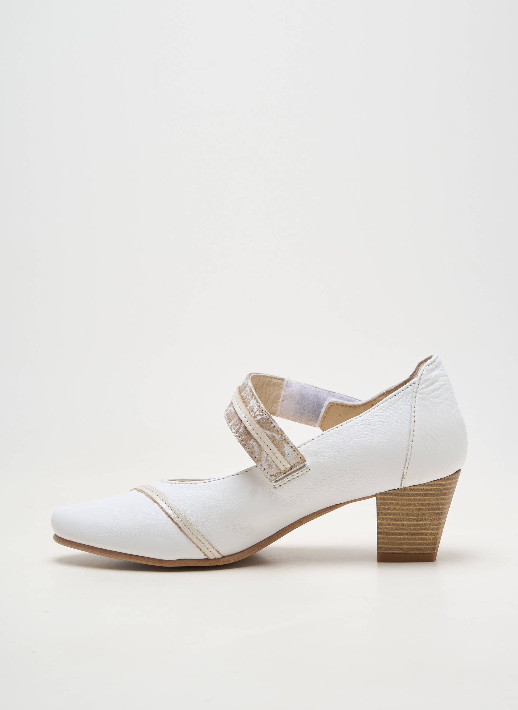 Escarpins matière lisse talon de 4 à 6cm blanc OTTILIA femme