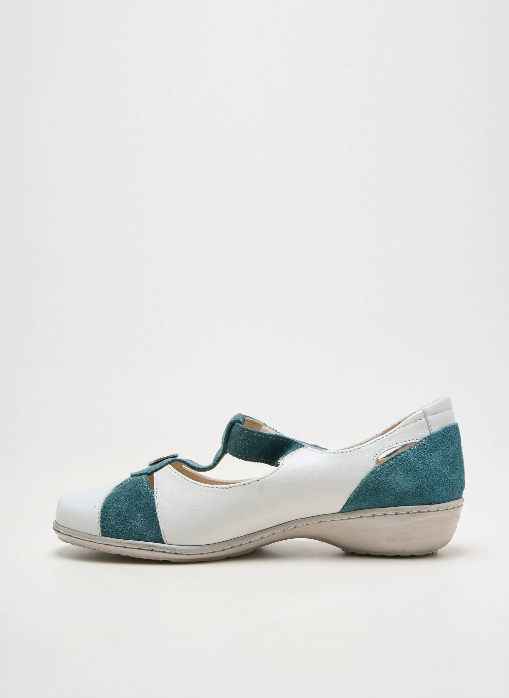 Ballerines fermeture scratch talon plat jusqu'à 3cm vert OTTILIA femme