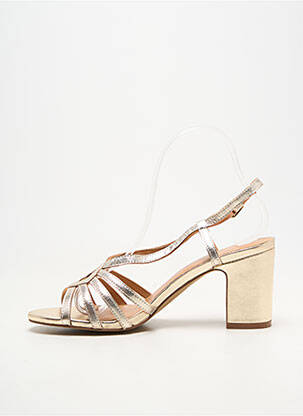 Sandales/nu pieds matière lisse talon de 7 à 9cm argent EMILIE KARSTON femme