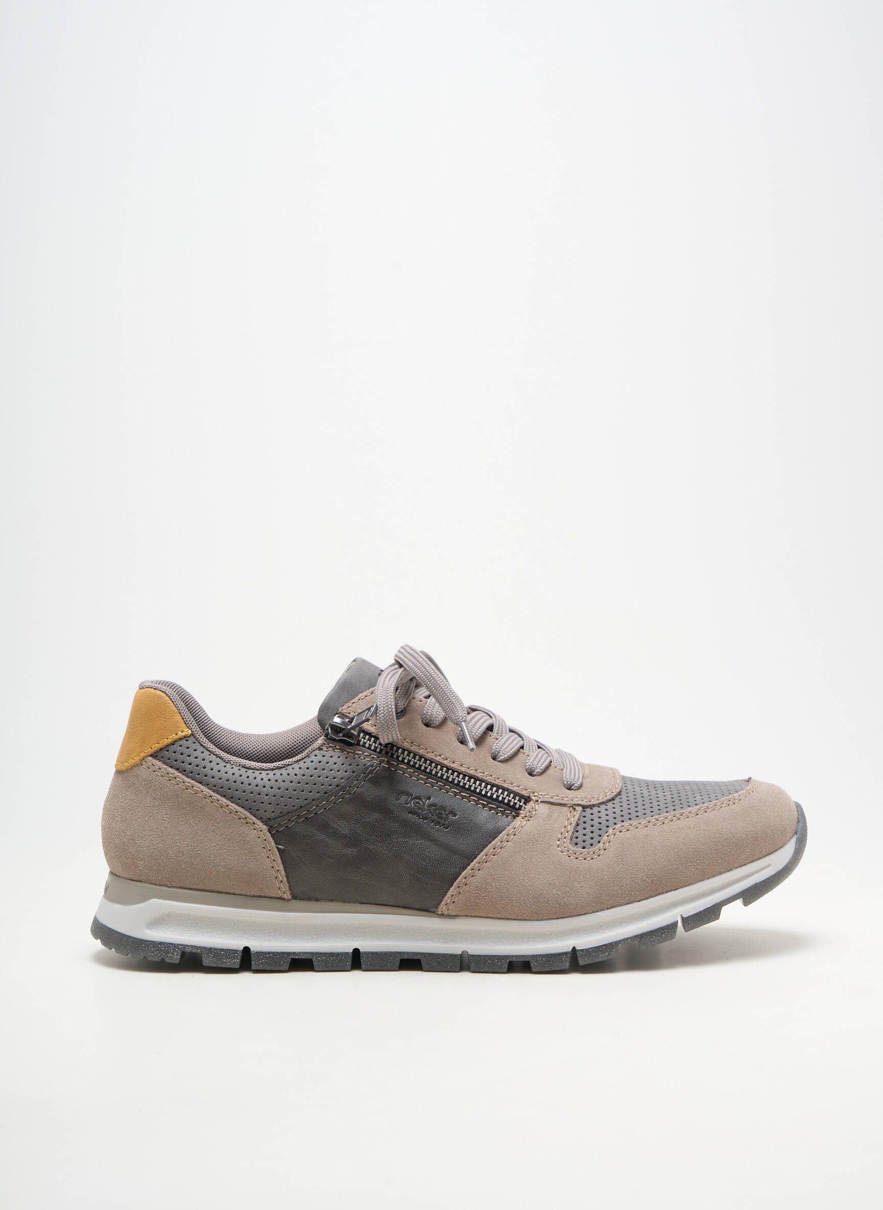 Baskets bout rond bout rond gris RIEKER homme