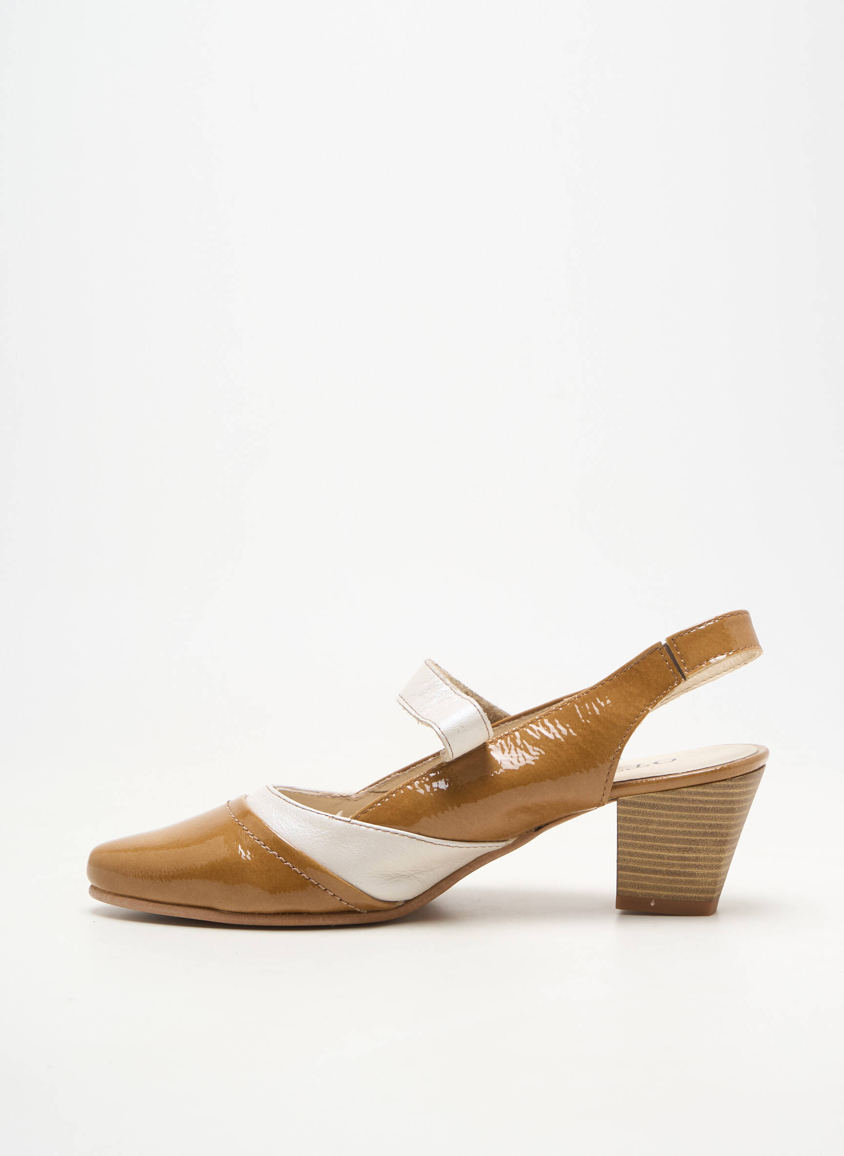 Escarpins matière lisse talon de 4 à 6cm marron OTTILIA femme
