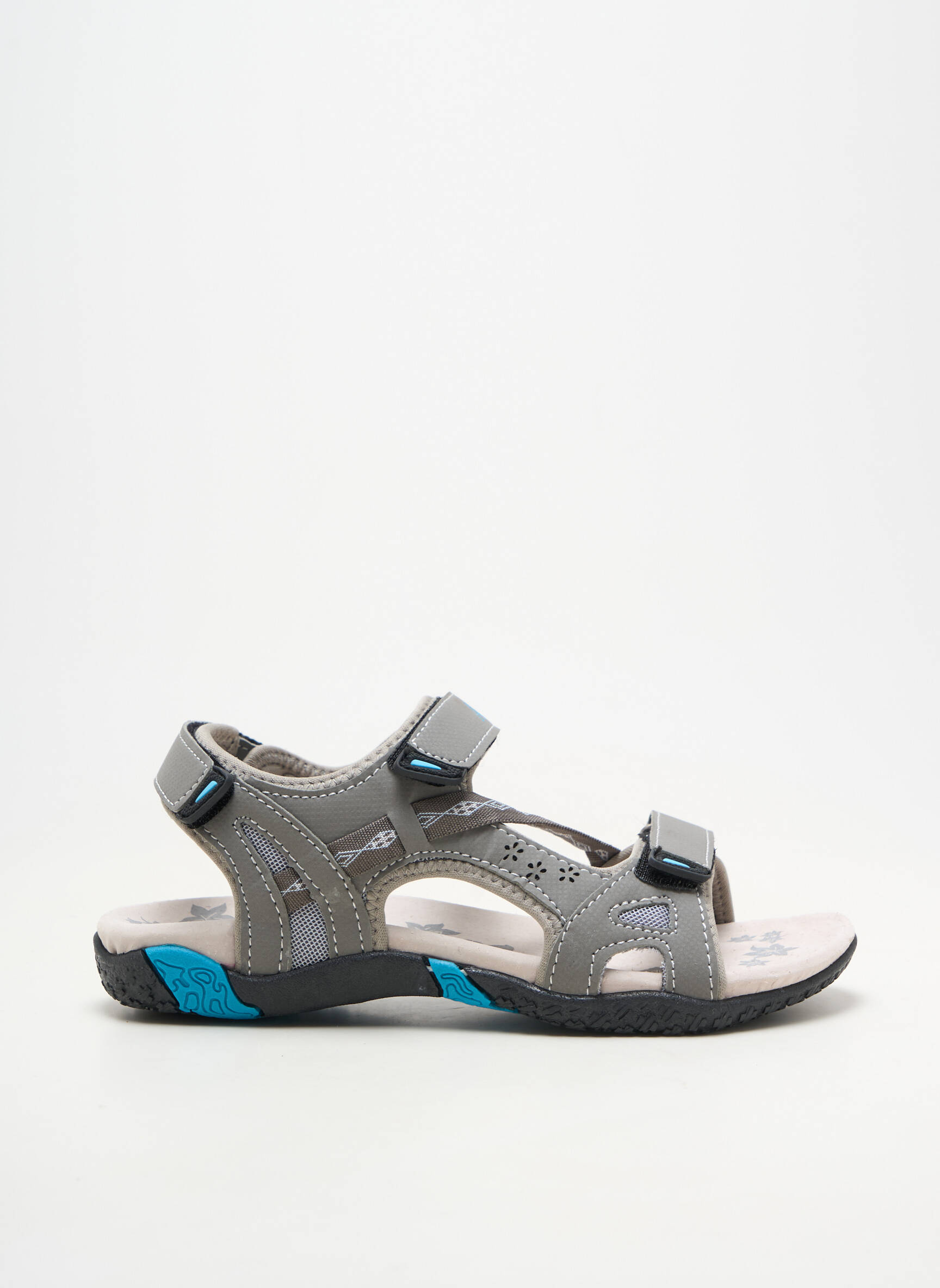 Sandales/nu pieds matière lisse talon plat jusqu'à 3cm gris ALTEX femme