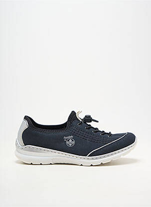 Baskets fermeture elastique talon plat jusqu'à 3cm noir RIEKER femme