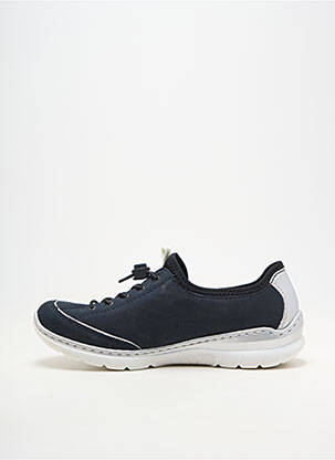 Baskets fermeture elastique talon plat jusqu'à 3cm noir RIEKER femme