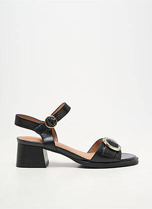 Sandales/nu pieds matière lisse talon de 4 à 6cm noir EMILIE KARSTON femme