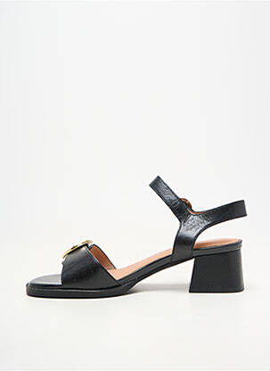 Sandales/nu pieds matière lisse talon de 4 à 6cm noir EMILIE KARSTON femme