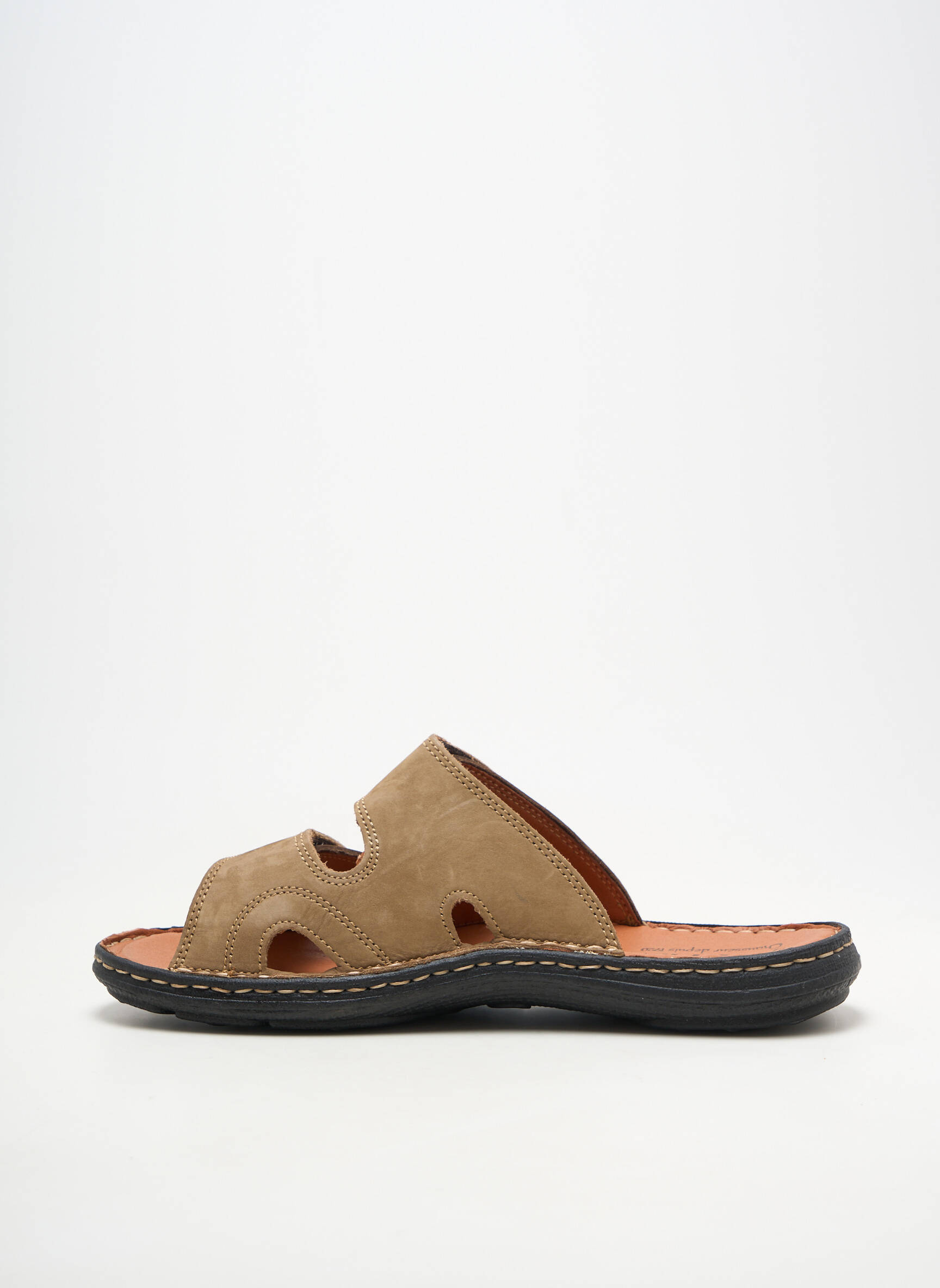 Mules/sabots matière lisse bout ouvert marron ARIMA homme