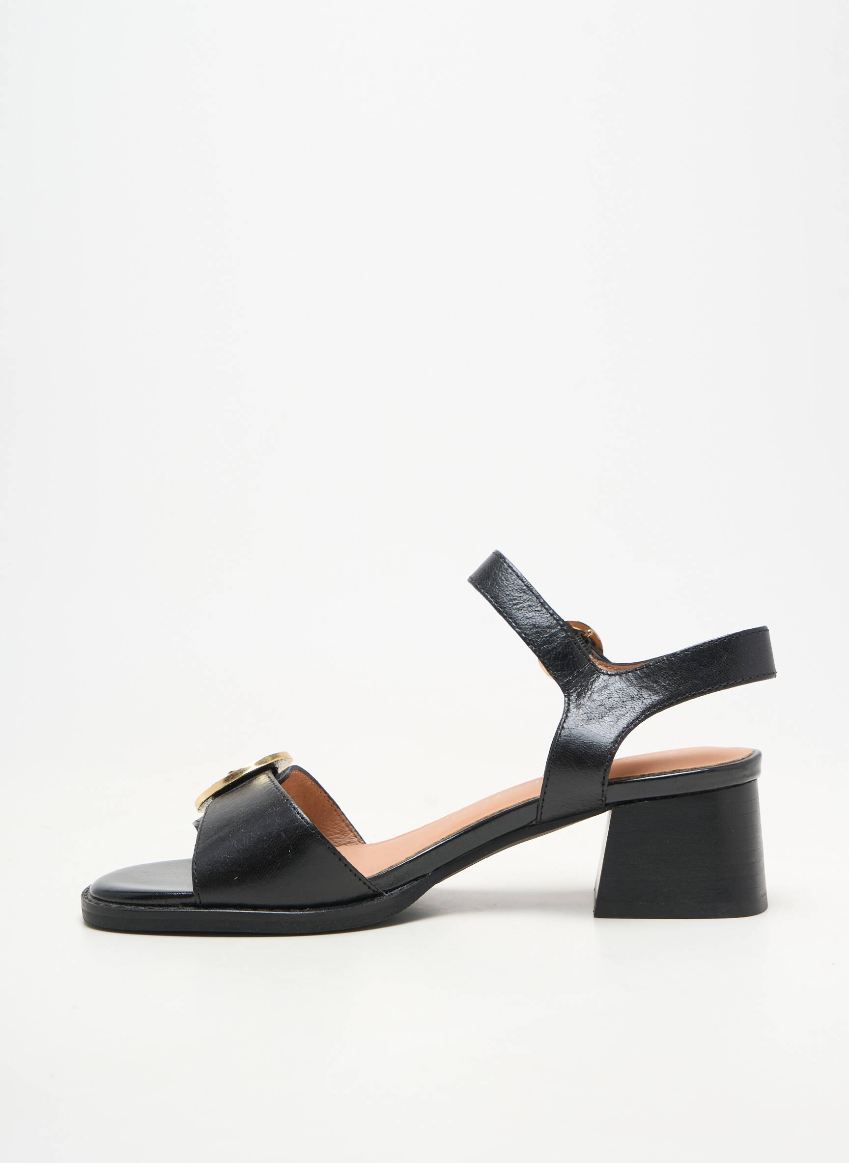 Sandales/nu pieds matière lisse talon de 4 à 6cm noir EMILIE KARSTON femme