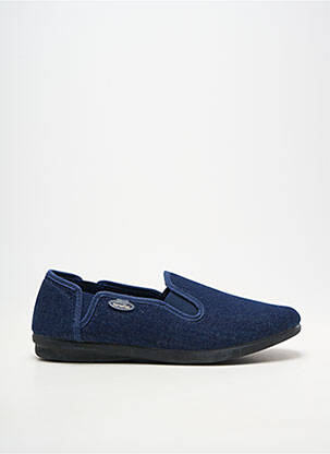 Chaussons/pantoufles bout rond bout rond bleu SEMELFLEX homme