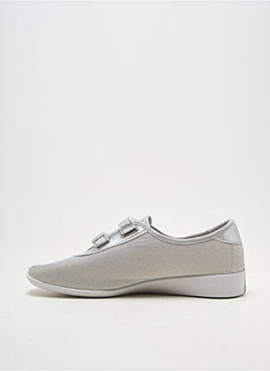 Chaussures de confort semi compensé talon plat jusqu'à 3cm argent SEMELFLEX femme