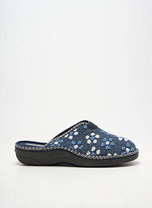 Chaussons/pantoufles bout rond talon plat jusqu'à 3cm bleu SEMELFLEX femme