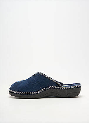 Chaussons/pantoufles bout rond talon plat jusqu'à 3cm bleu SEMELFLEX femme