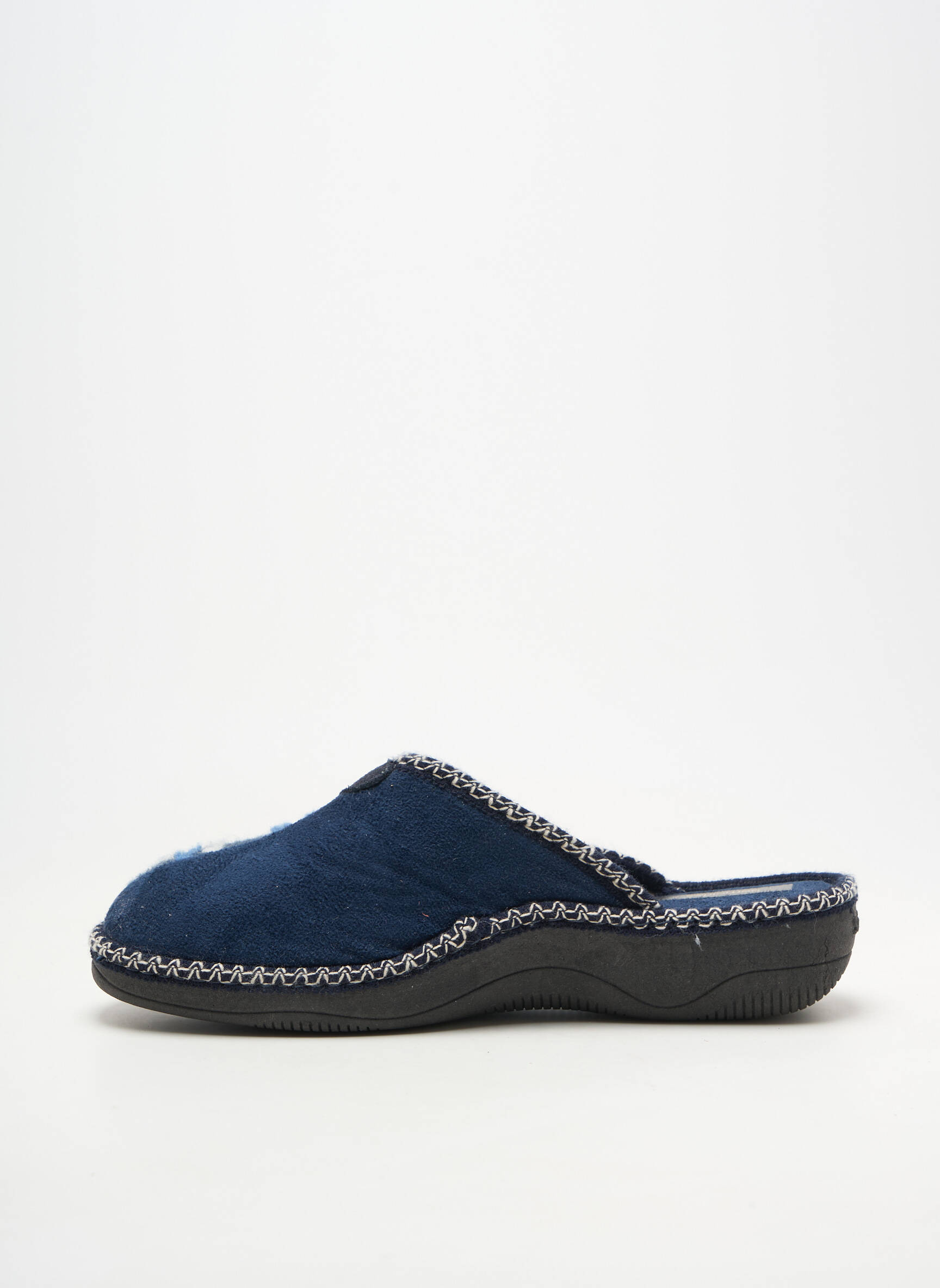 Chaussons/pantoufles bout rond talon plat jusqu'à 3cm bleu SEMELFLEX femme