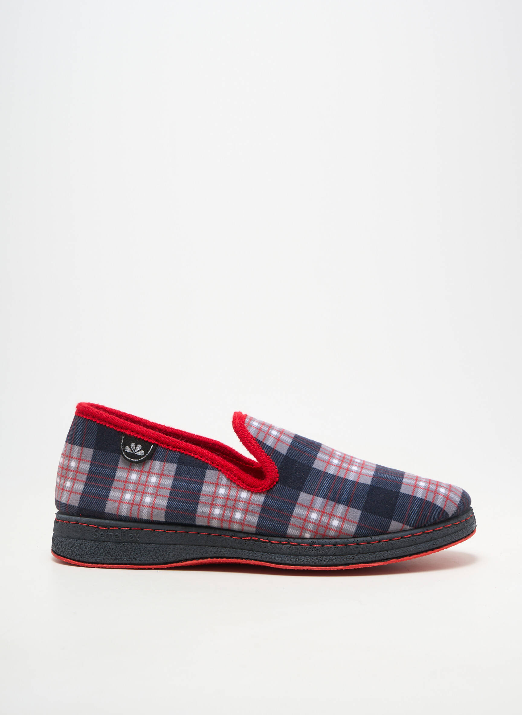 Chaussons/pantoufles bout rond bout rond bleu SEMELFLEX homme