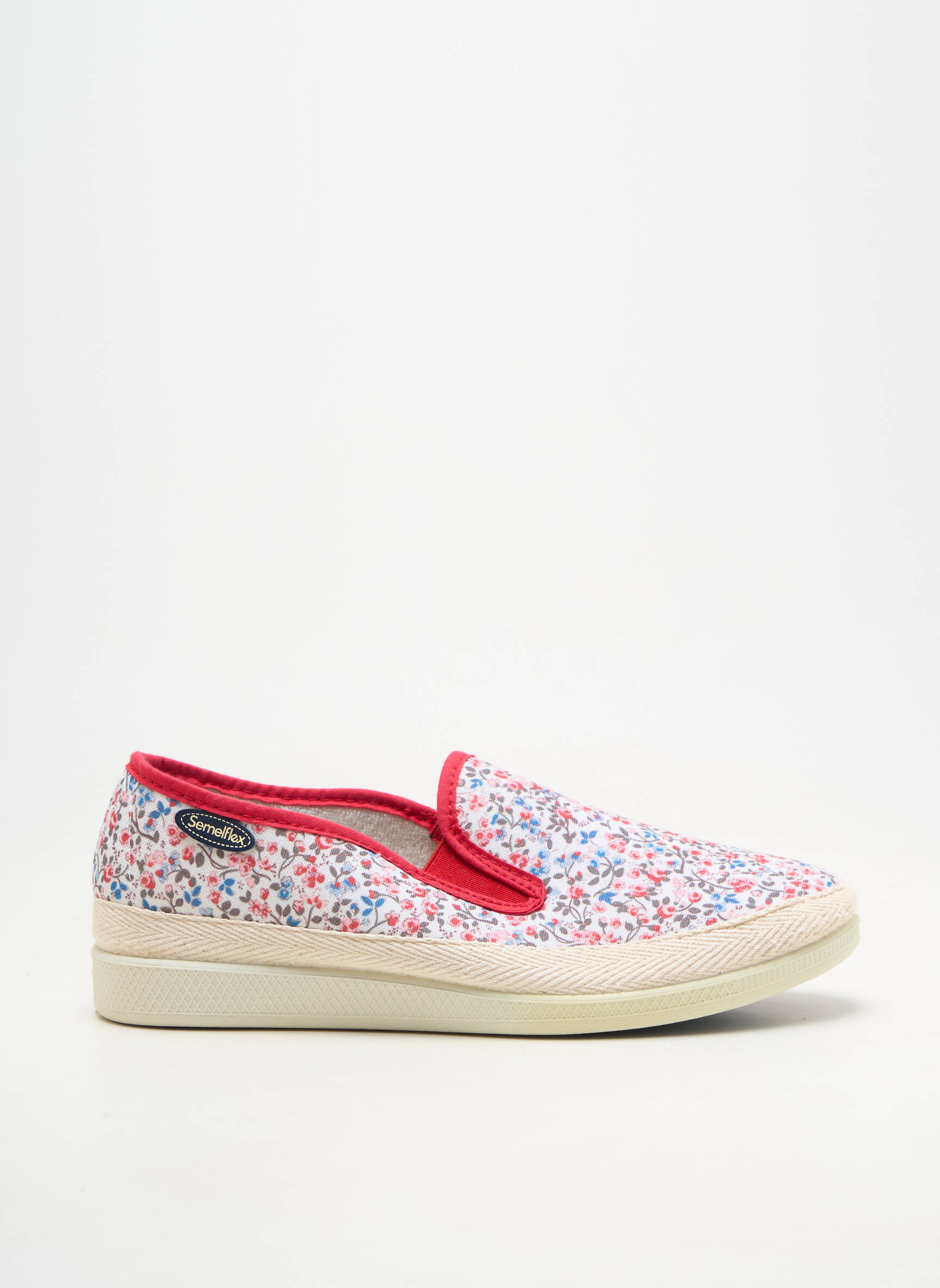 Chaussures de confort bout rond talon plat jusqu'à 3cm rouge SEMELFLEX femme