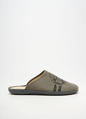 Chaussons/pantoufles bout rond bout rond vert SOIR ET MATIN homme