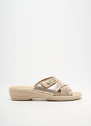Mules/sabots matière lisse talon de 4 à 6cm beige SOIR ET MATIN femme