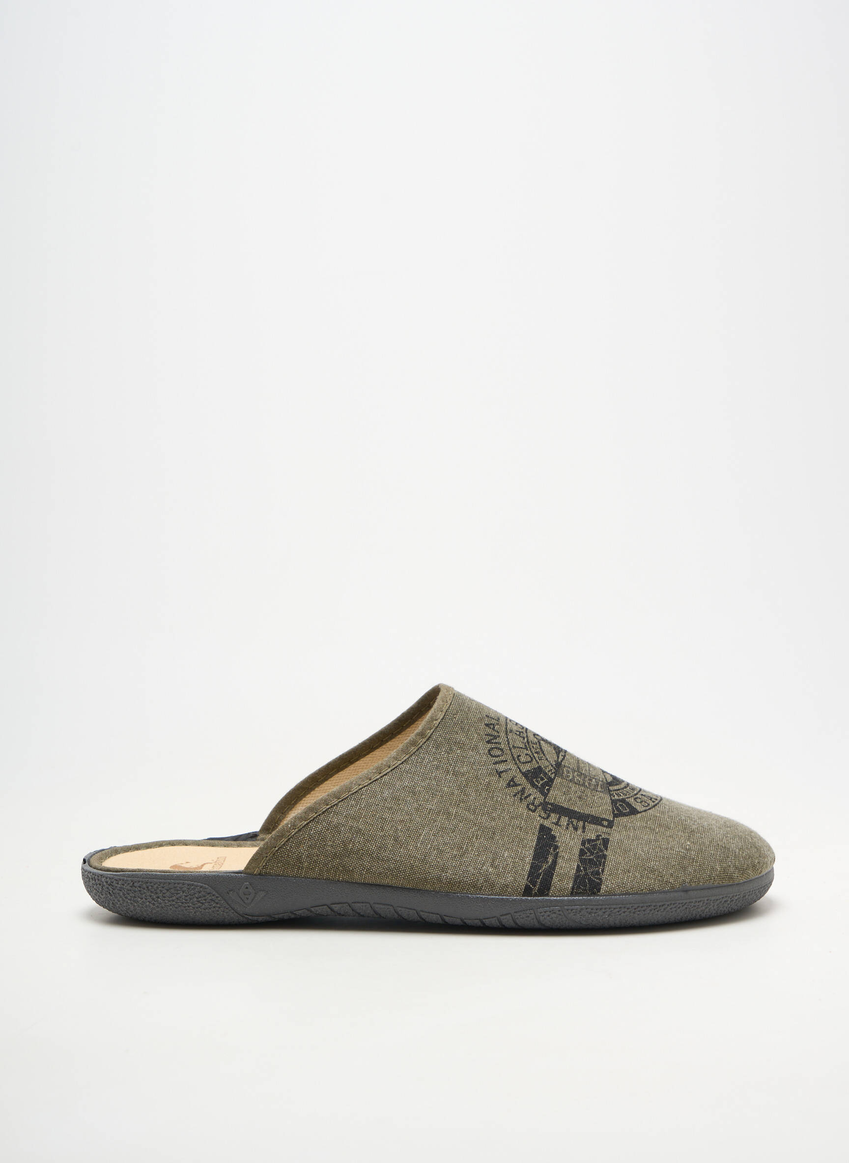 Chaussons/pantoufles bout rond bout rond vert SOIR ET MATIN homme