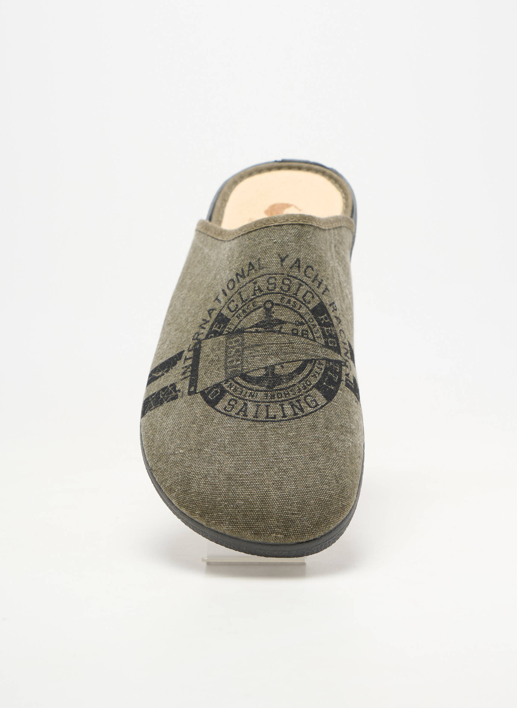 Chaussons/pantoufles bout rond bout rond vert SOIR ET MATIN homme