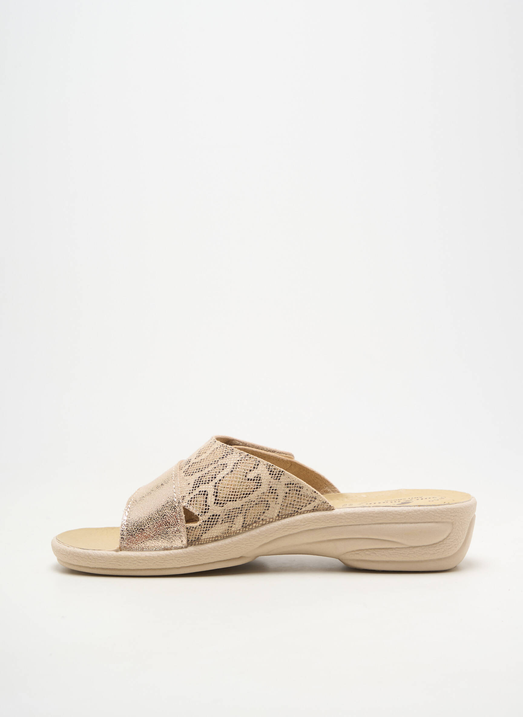 Mules/sabots matière lisse talon de 4 à 6cm beige SOIR ET MATIN femme